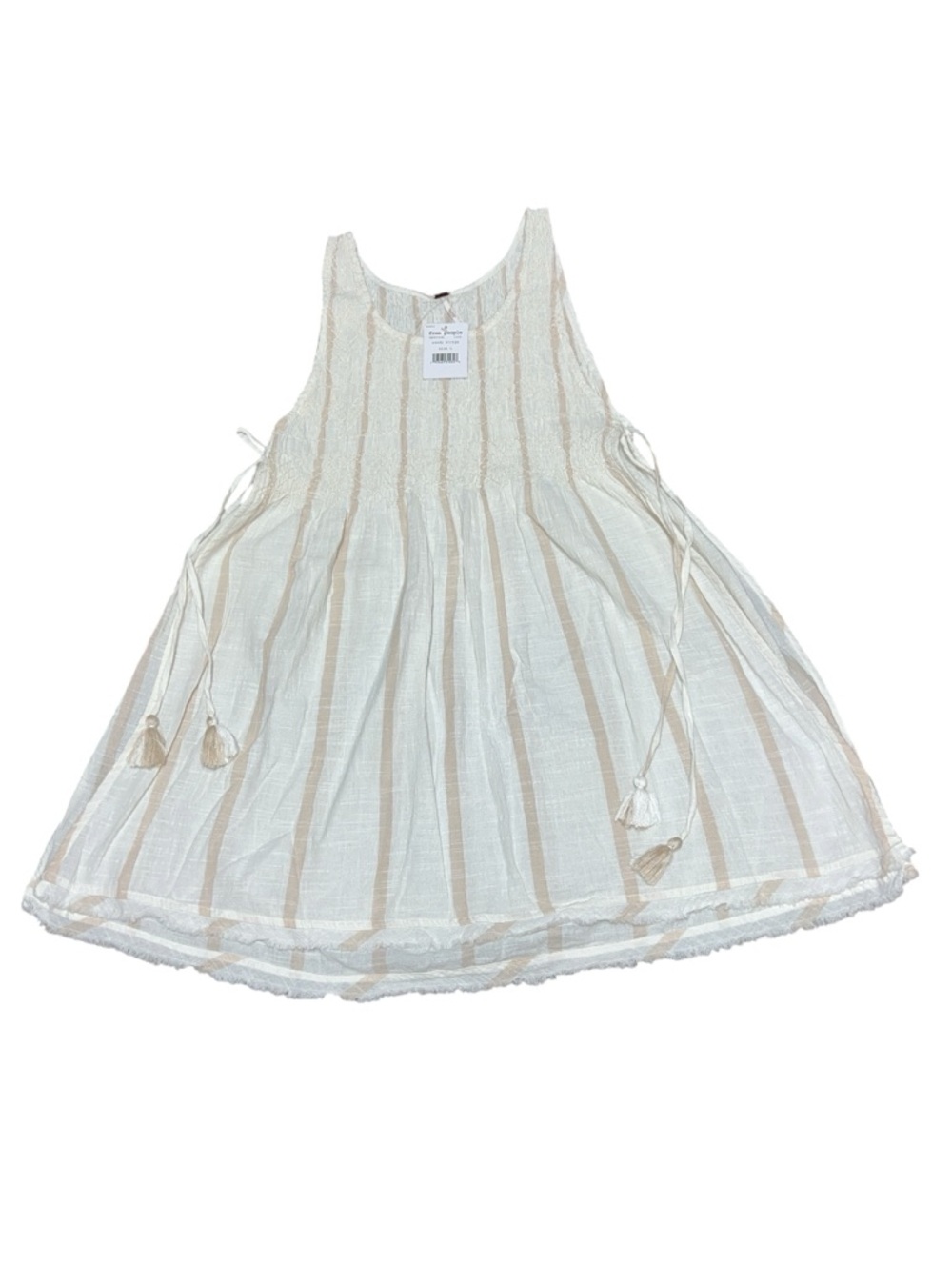 Free People Women’s Obi Posey Smock Top in Ivory Size L - Picture 2 of 8